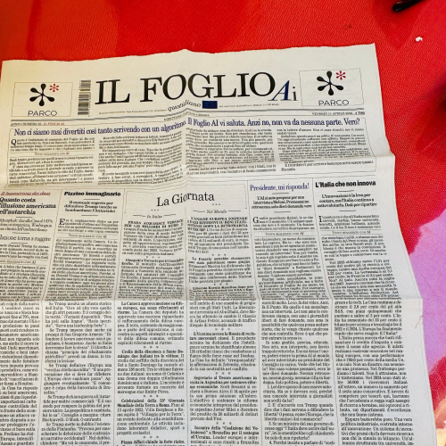 The AI-generated edition of Il Foglio, a one-month experiment.